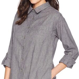 NWT prAna Women's Aster Button Down Tunic | Gray Size Small